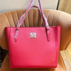 Badgley Mischka Red Tote Bag